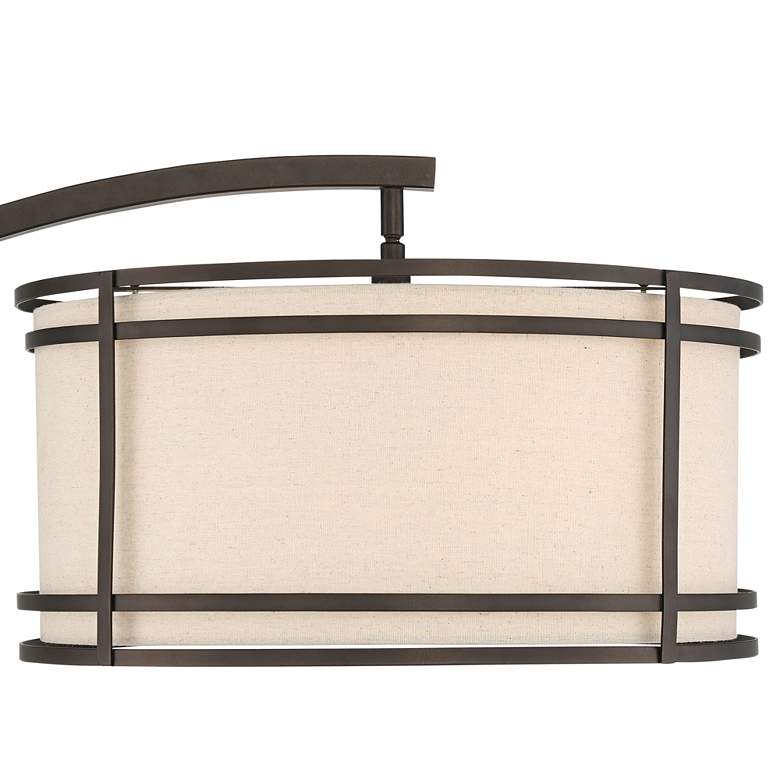 Image 4 Franklin Iron Gentry 71 1/2" Bronze 2-Light Downbridge Arc Floor Lamp more views