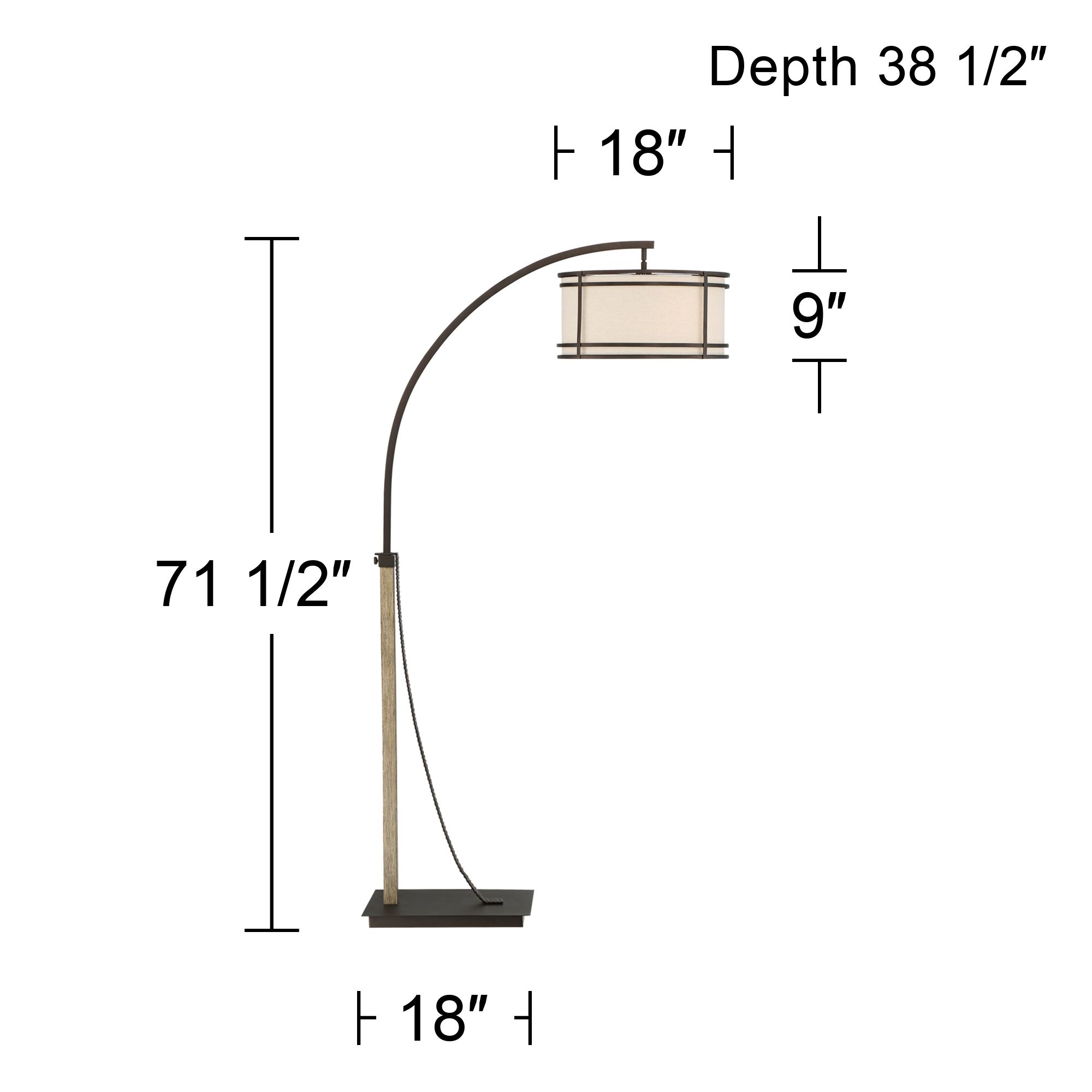 Watch A Video About the Gentry Oil-Rubbed Bronze 2 Light Downbridge Arc Floor Lamp