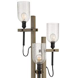 Image5 of Franklin Iron Giddeon 72 1/2" Faux Wood Rustic 3-Light Tree Floor Lamp more views