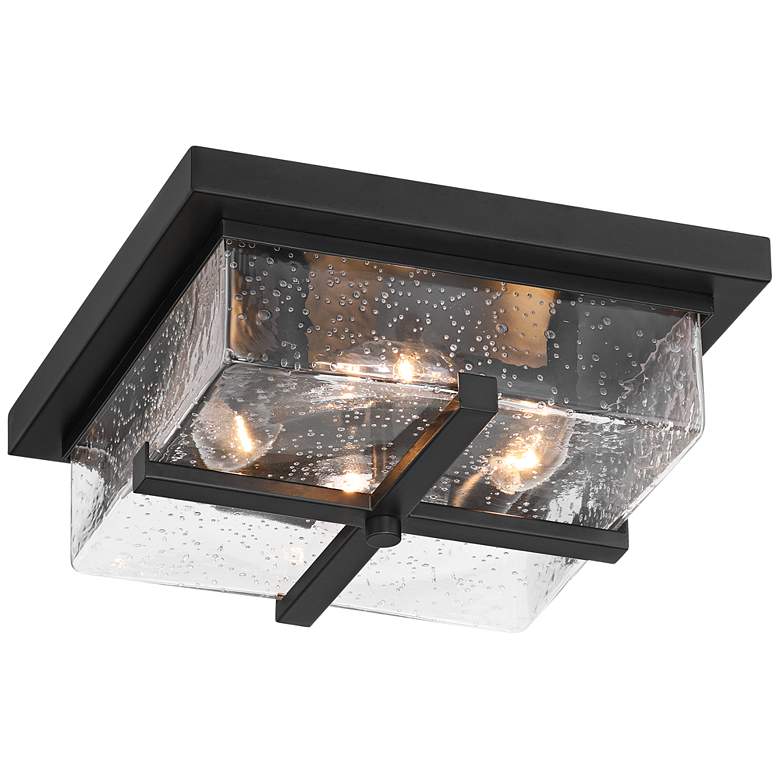 Image 7 Franklin Iron Grambling 11 3/4" Rustic Black 4-Light Ceiling Light more views