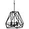 Franklin Iron Hawking 19 1/2" Semi-Gloss Black Open Geometric Pendant