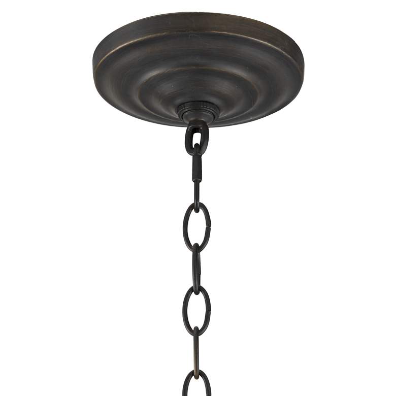 Image 4 Franklin Iron Heritage 29 3/4" Bronze Linear Kitchen Island Chandelier more views