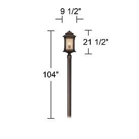 Image5 of Franklin Iron Hickory Point 104" High Bronze Direct Burial Post Light more views