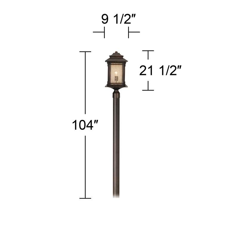 Image 5 Franklin Iron Hickory Point 104" High Bronze Direct Burial Post Light more views