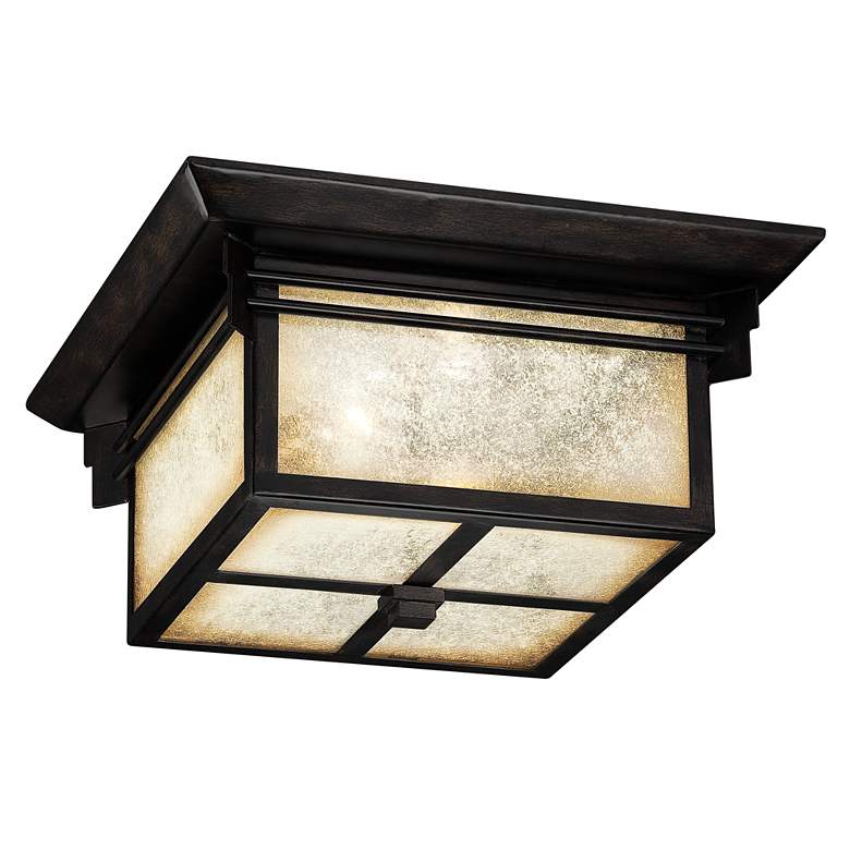 Image 3 Franklin Iron Hickory Point 15" Wide Bronze Outdoor Ceiling Light