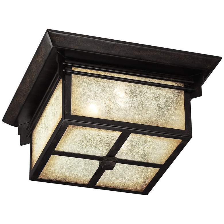 Image 6 Franklin Iron Hickory Point 15" Wide Bronze Outdoor Ceiling Light more views