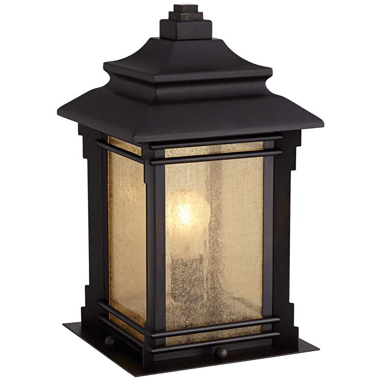 Image 3 Franklin Iron Hickory Point 16 1/2" Bronze Outdoor Pier Mount Light