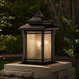 Image2 of Franklin Iron Hickory Point 16 1/2" Bronze Outdoor Pier Mount Light