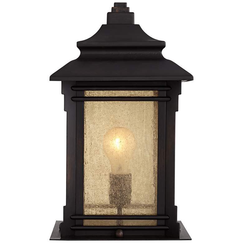 Image 6 Franklin Iron Hickory Point 16 1/2" Bronze Outdoor Pier Mount Light more views