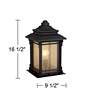 Franklin Iron Hickory Point 16 1/2" Bronze Outdoor Pier Mount Light in scene