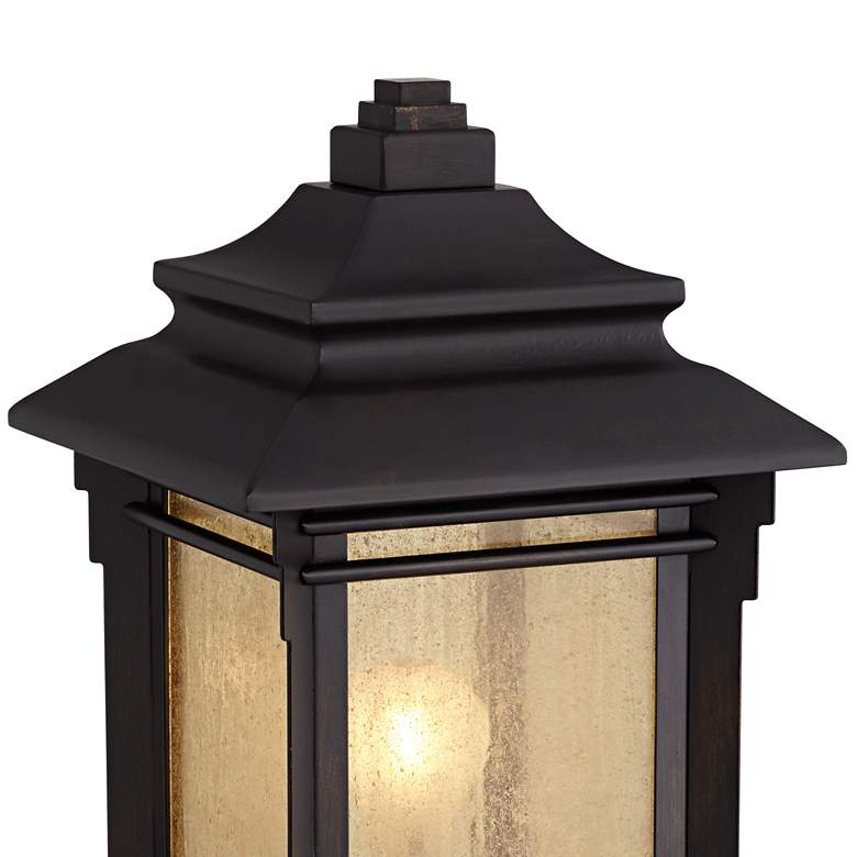 Image 2 Franklin Iron Hickory Point 16 1/2" Bronze Pier Mount Lights Set of 2 more views