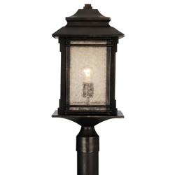 Franklin Iron Hickory Point 21 1/2&quot; High Bronze Outdoor Post Light