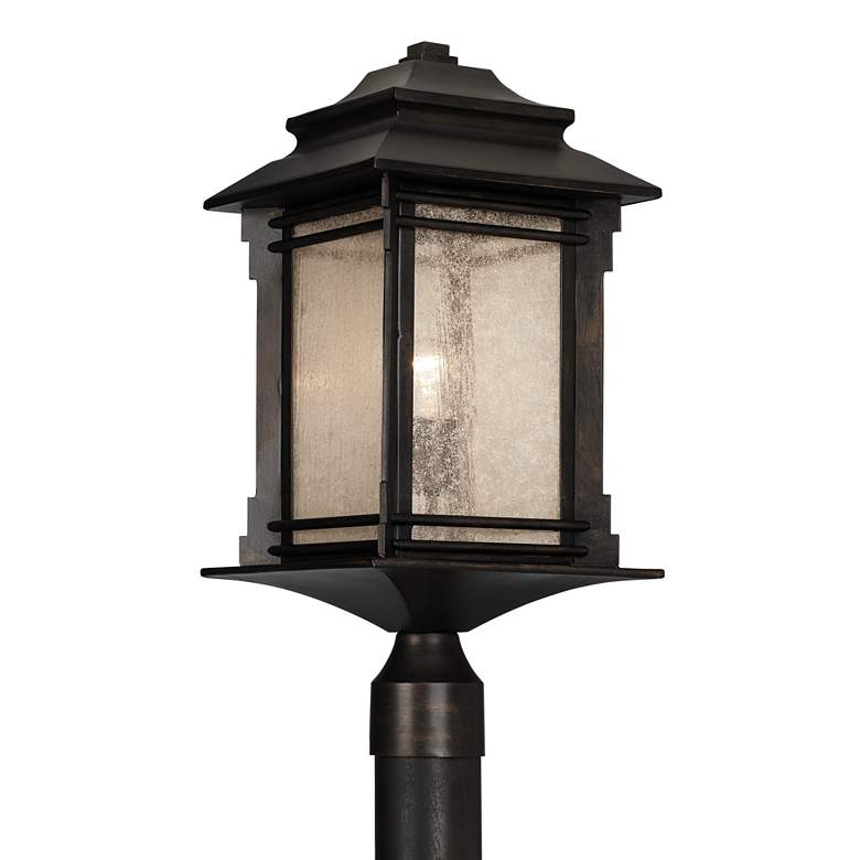 Image 5 Franklin Iron Hickory Point 21 1/2" High Bronze Outdoor Post Light more views