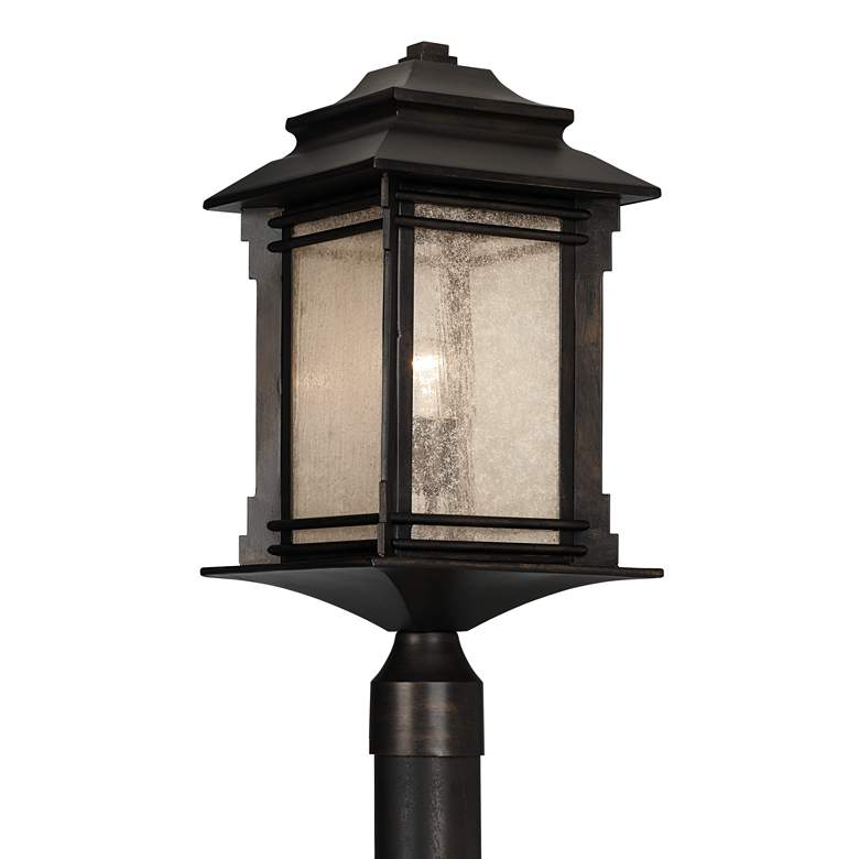 Image 6 Franklin Iron Hickory Point 21 1/2" High Bronze Outdoor Post Light more views