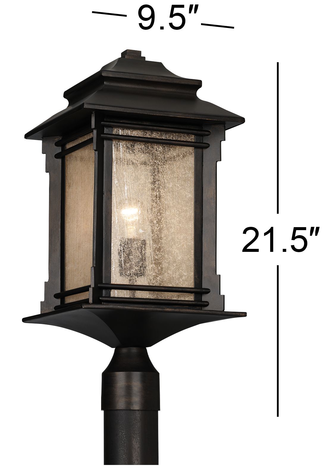 Franklin Iron Hickory Point 21 1/2" High Bronze Outdoor Post Light in scene