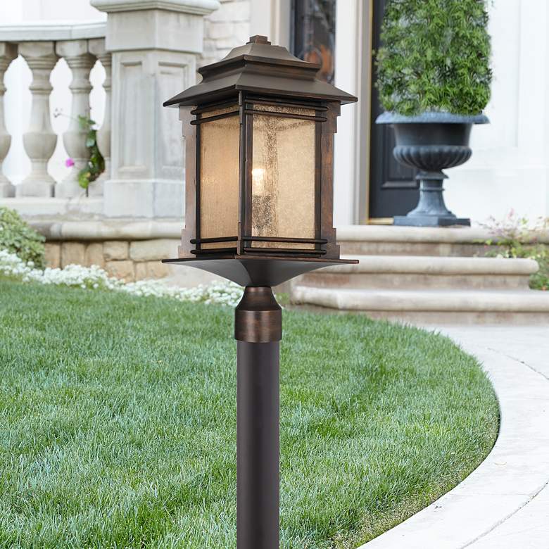 Image 1 Franklin Iron Hickory Point 37 1/2" Path Light with Low Voltage Bulb