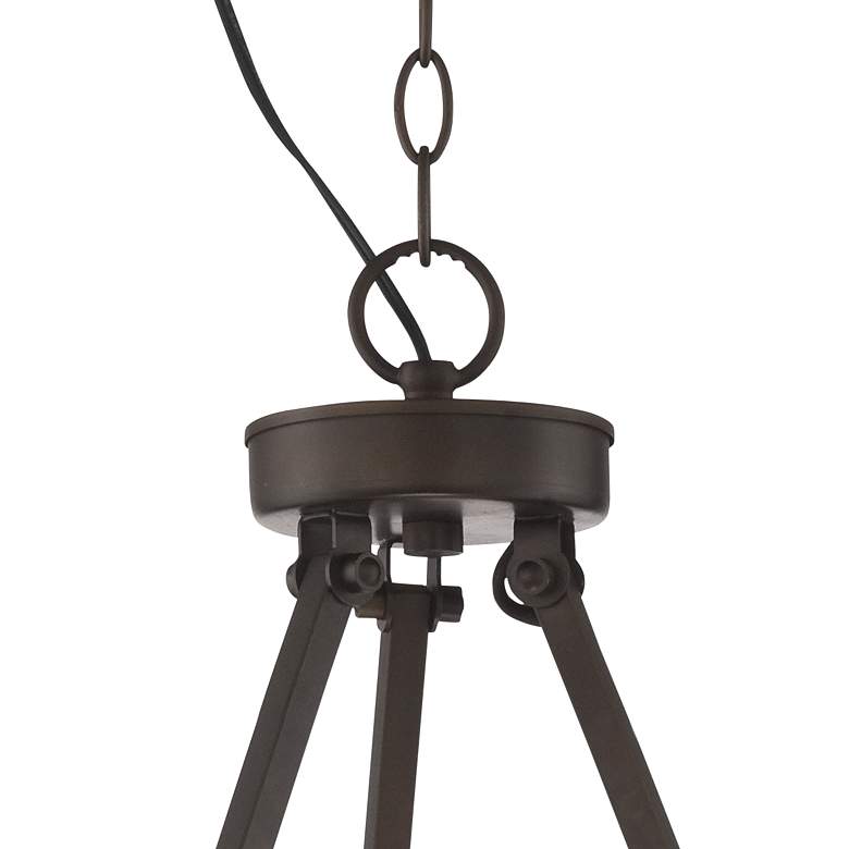 Image 5 Franklin Iron Holman 26 3/4" Rustic Bronze 6-Light Ring Chandelier more views