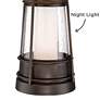 Franklin Iron Hugh 26" High Bronze Lantern Table Lamp with Night Light in scene