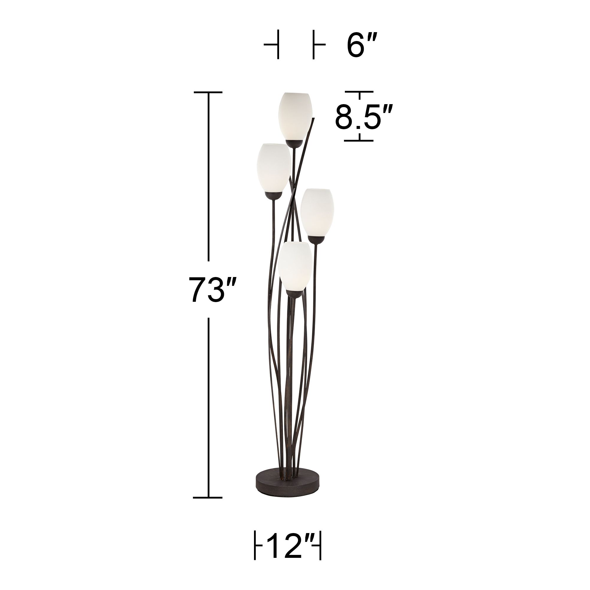 Franklin Iron Jareth 73" Tulip 4-Light Floor Lamp with Smart Socket in scene