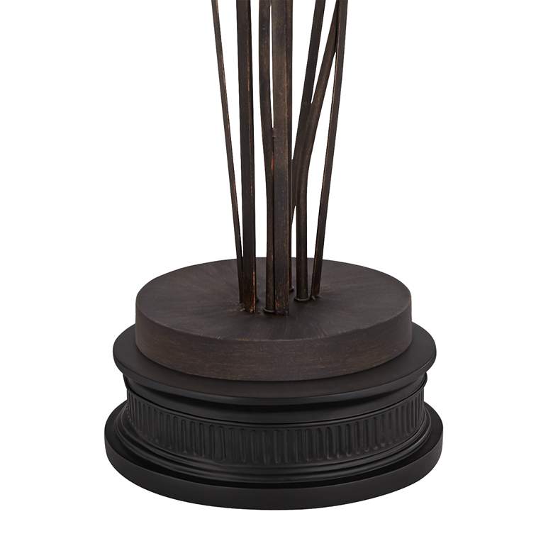 Image 3 Franklin Iron Jareth 77 1/2" Tulip Glass Floor Lamp with Black Riser more views