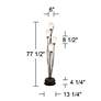5_Franklin Iron Jareth 77 1/2" Tulip Glass Floor Lamp with Black Riser more views