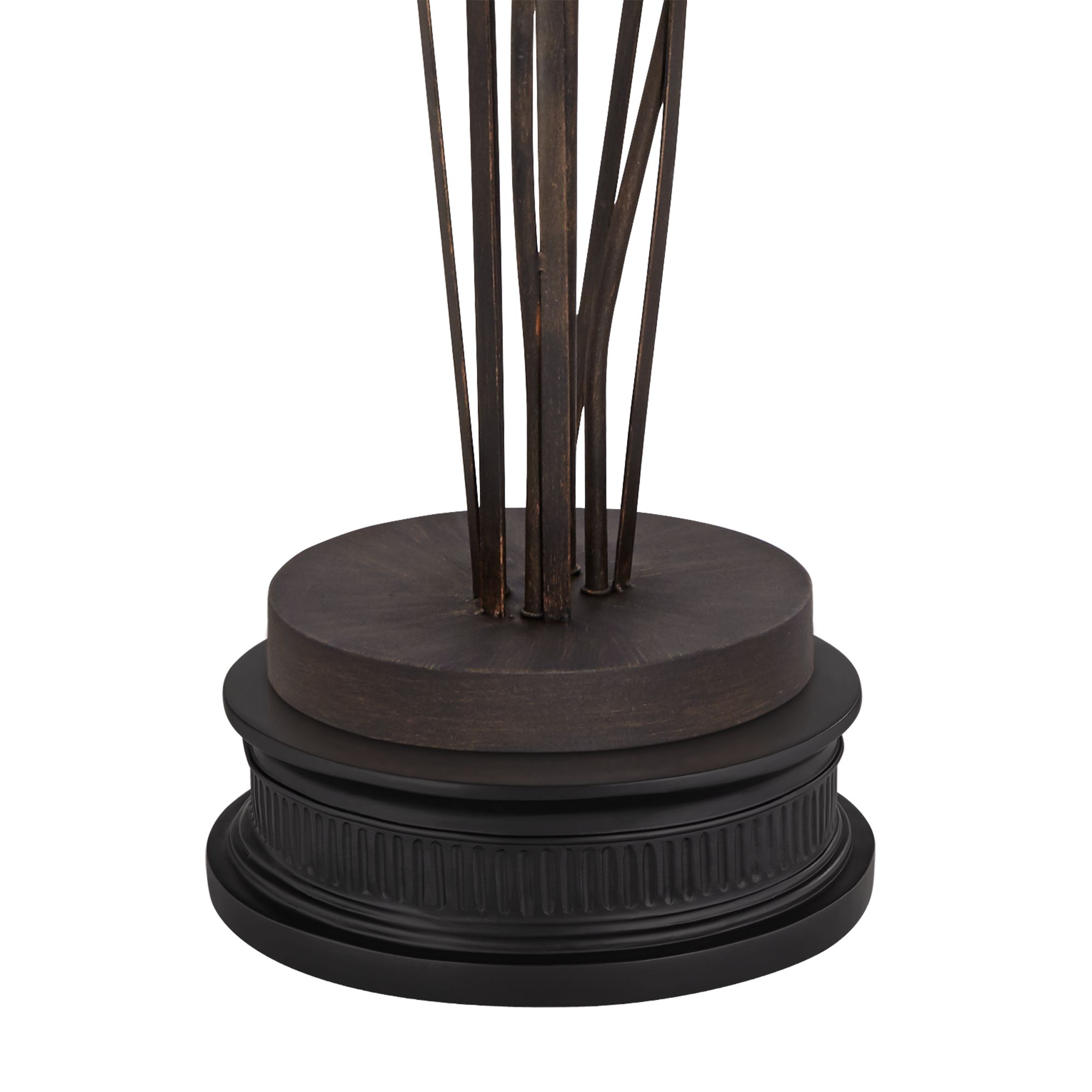 Image 3 Franklin Iron Jareth 77 1/2" Tulip Glass Floor Lamp with Black Riser more views
