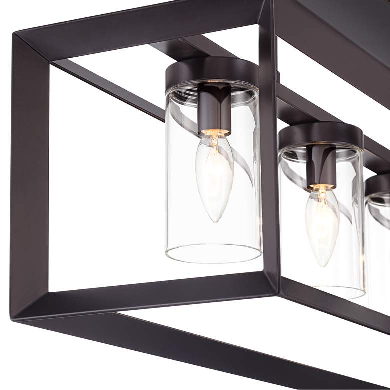 Image 3 Franklin Iron Ketler 34 3/4" Wide Oiled Bronze 4-Light Ceiling Light more views