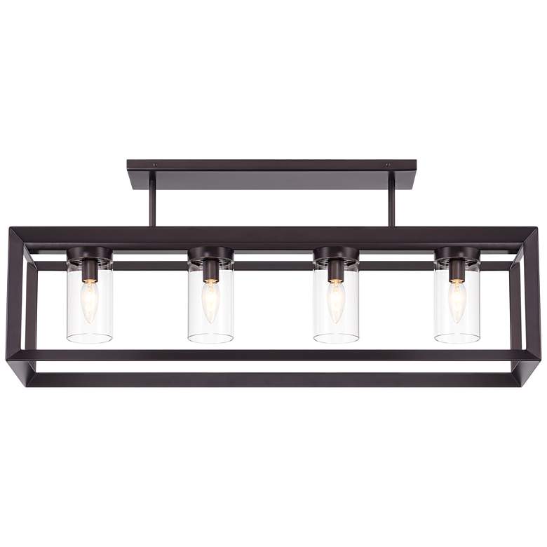 Image 5 Franklin Iron Ketler 34 3/4" Wide Oiled Bronze 4-Light Ceiling Light more views