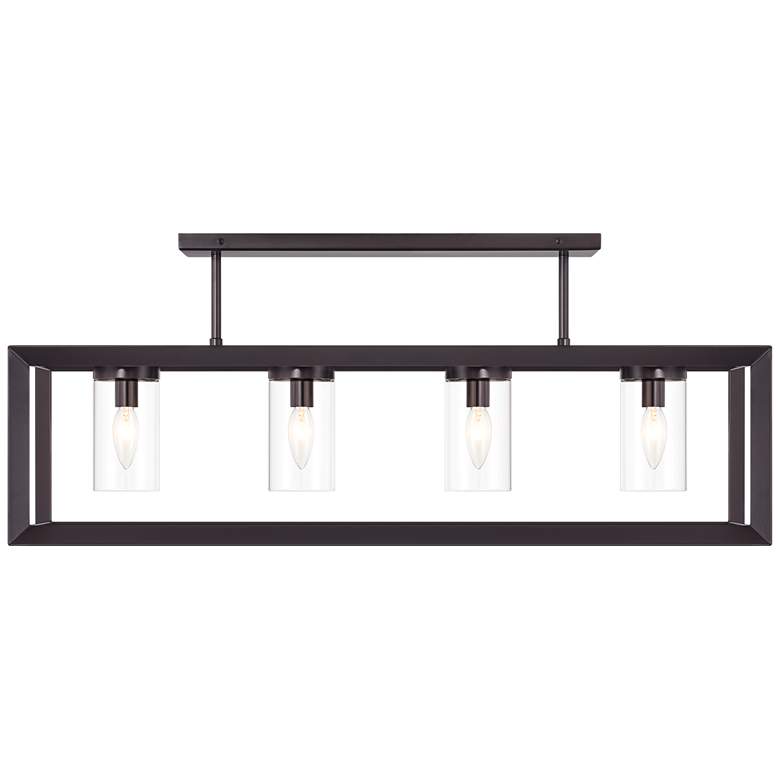 Image 6 Franklin Iron Ketler 34 3/4" Wide Oiled Bronze 4-Light Ceiling Light more views