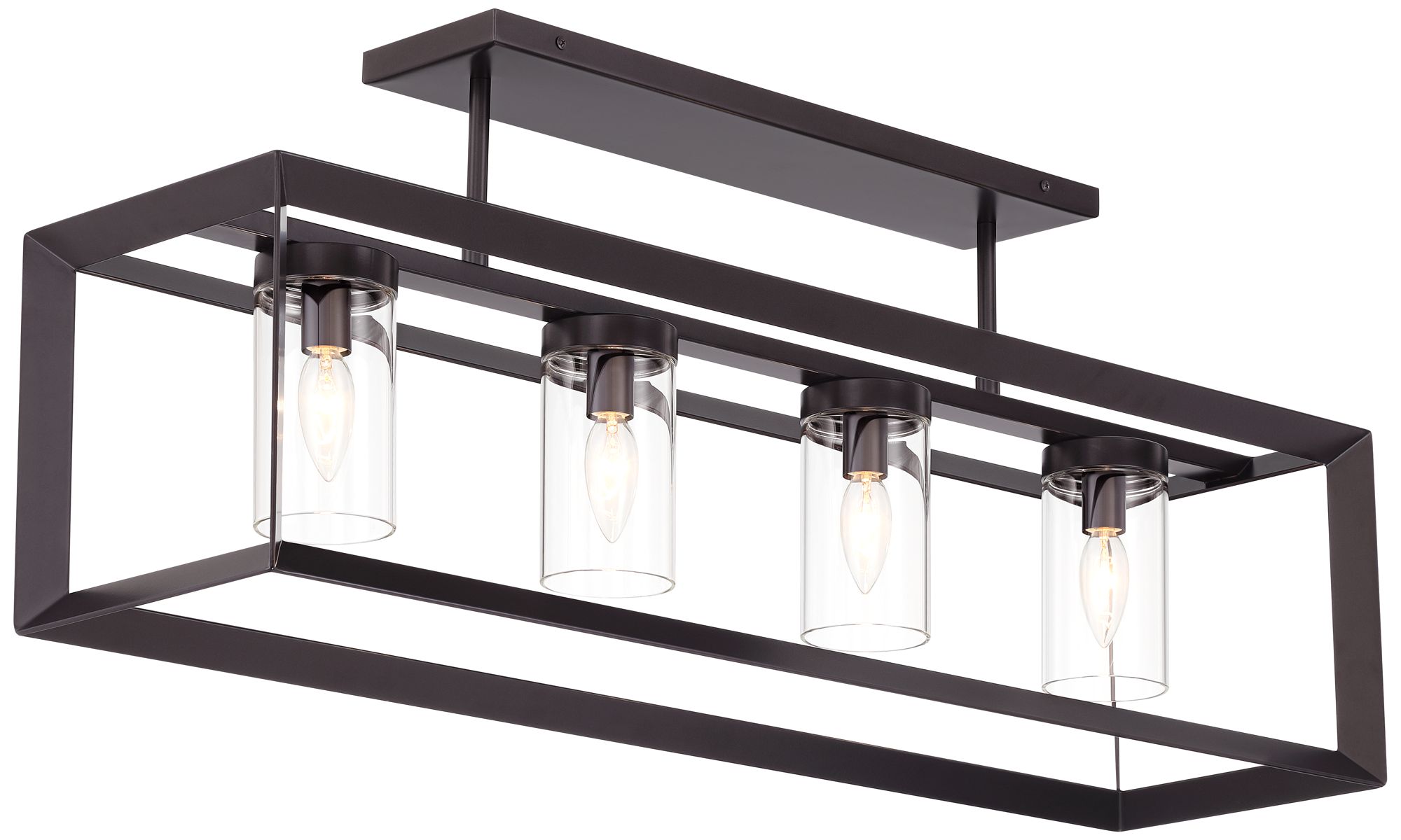 Watch A Video About the Ketler Oiled Bronze 4 Light Ceiling Light