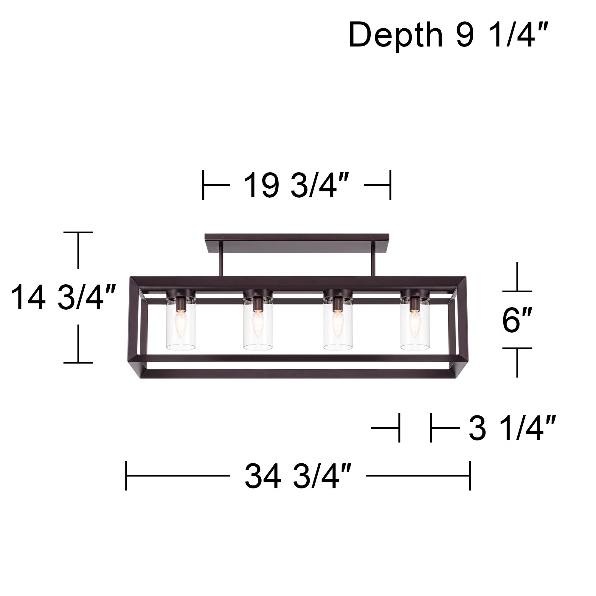 Watch A Video About the Ketler Oiled Bronze 4 Light Ceiling Light