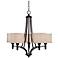 Franklin Iron La Pointe 26" Oatmeal Bronze 5-Light Shade Chandelier