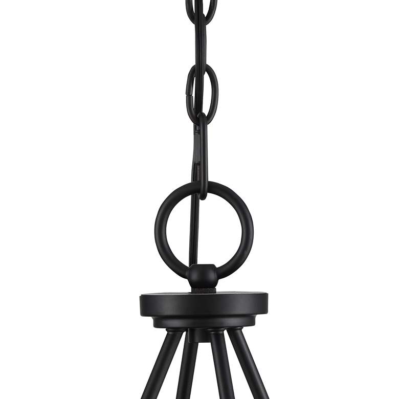 Image 4 Franklin Iron Lacey 29 1/4" Black 2-Tier 12-Light LED Ring Chandelier more views