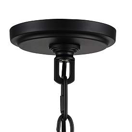 Image5 of Franklin Iron Lacey 29 1/4" Black 2-Tier 12-Light LED Ring Chandelier more views