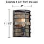 6_Franklin Iron Lexi 11 1/2" Rustic Bronze Pocket Wall Sconces Set of 2 more views
