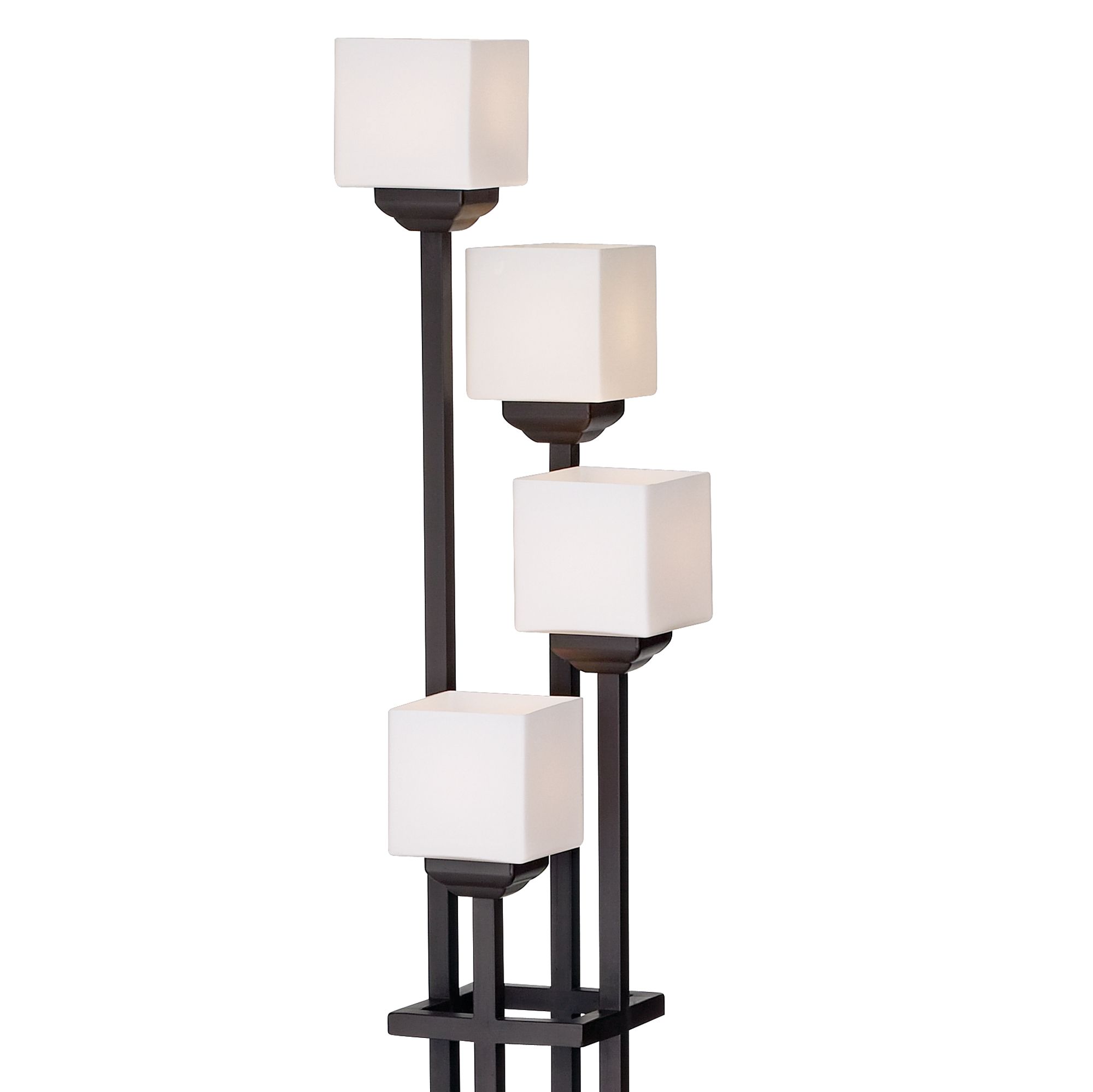 Image 3 Franklin Iron Light Tree 76 3/4" Bronze 4-Light Floor Lamp with Riser more views