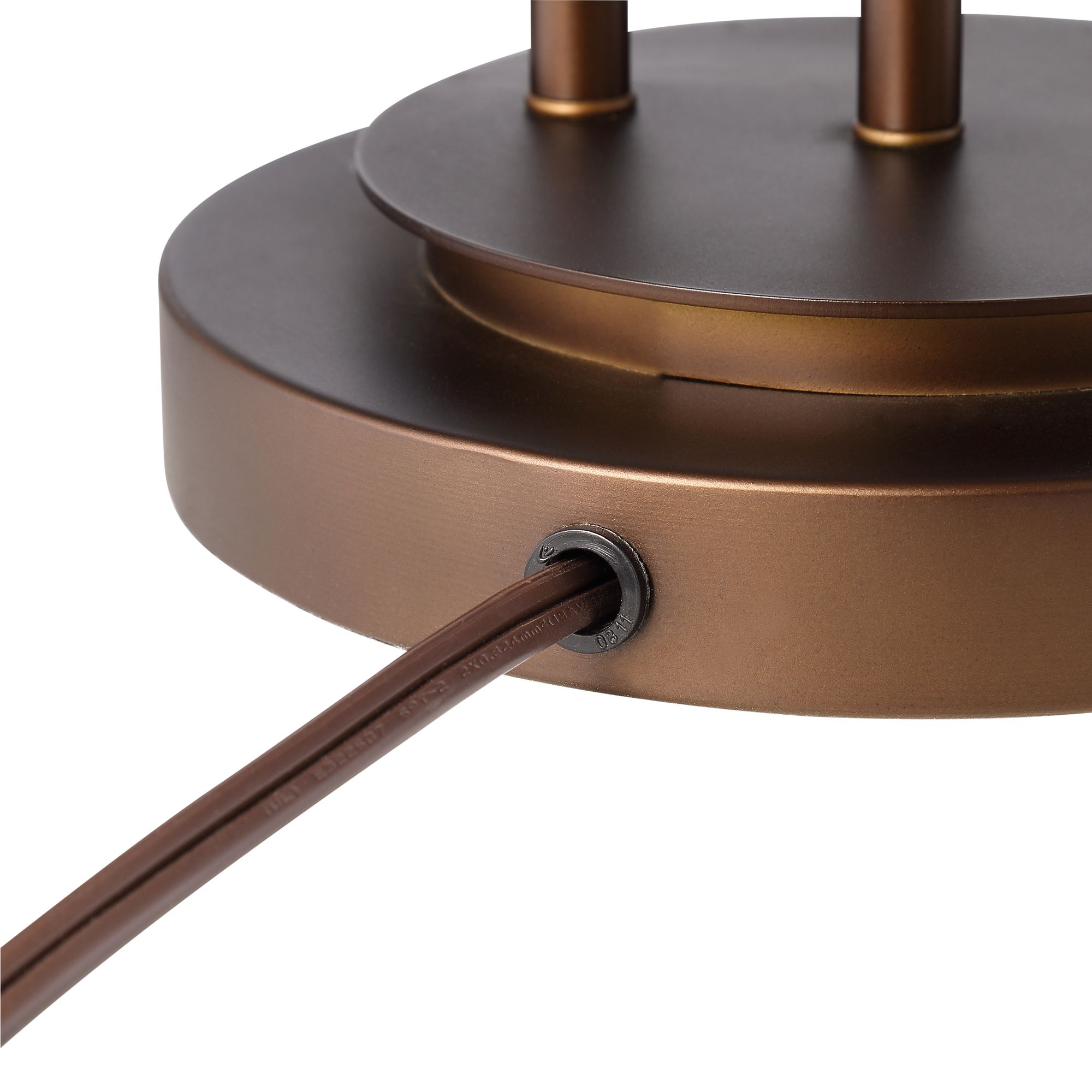 Franklin Iron Marlowe 28 3/4" Woven Metal Table Lamp with USB Dimmer in scene