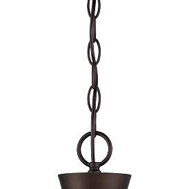 Image4 of Franklin Iron Merriman 26" 5-Light Seeded Glass and Bronze Chandelier more views