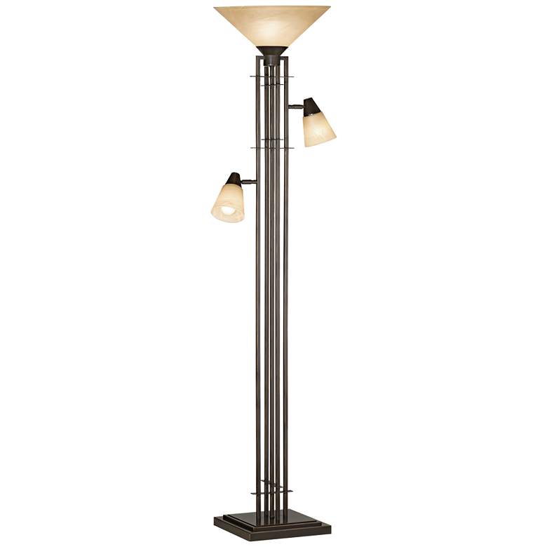 Image 6 Franklin Iron Metro 71" 3-in-1 Torchiere Floor Lamp with Side Lights more views