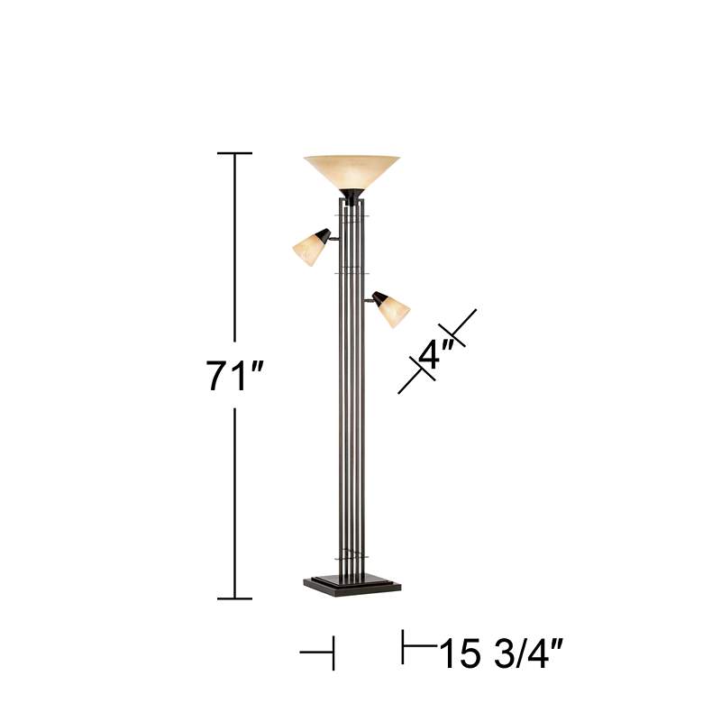 Image 7 Franklin Iron Metro 71 inch 3-in-1 Torchiere Floor Lamp with Side Lights more views