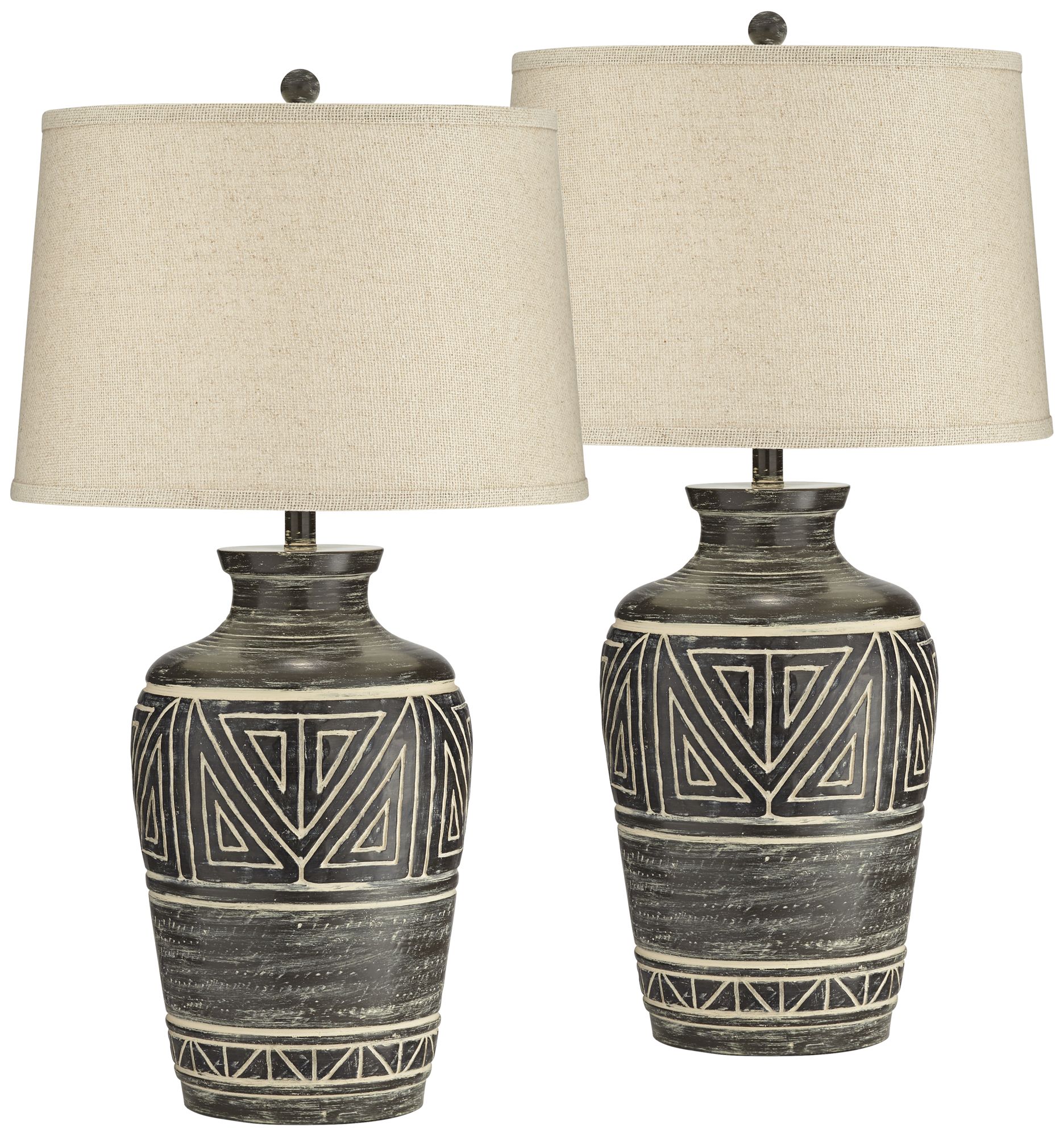 Image 2 Franklin Iron Miguel 32" Earth Tone Southwest Rustic Lamps Set of 2