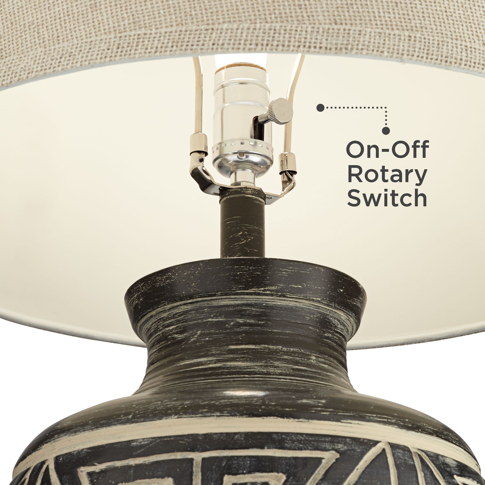 Image 5 Franklin Iron Miguel 32" Earth Tone Rustic Jar Southwest Table Lamp more views