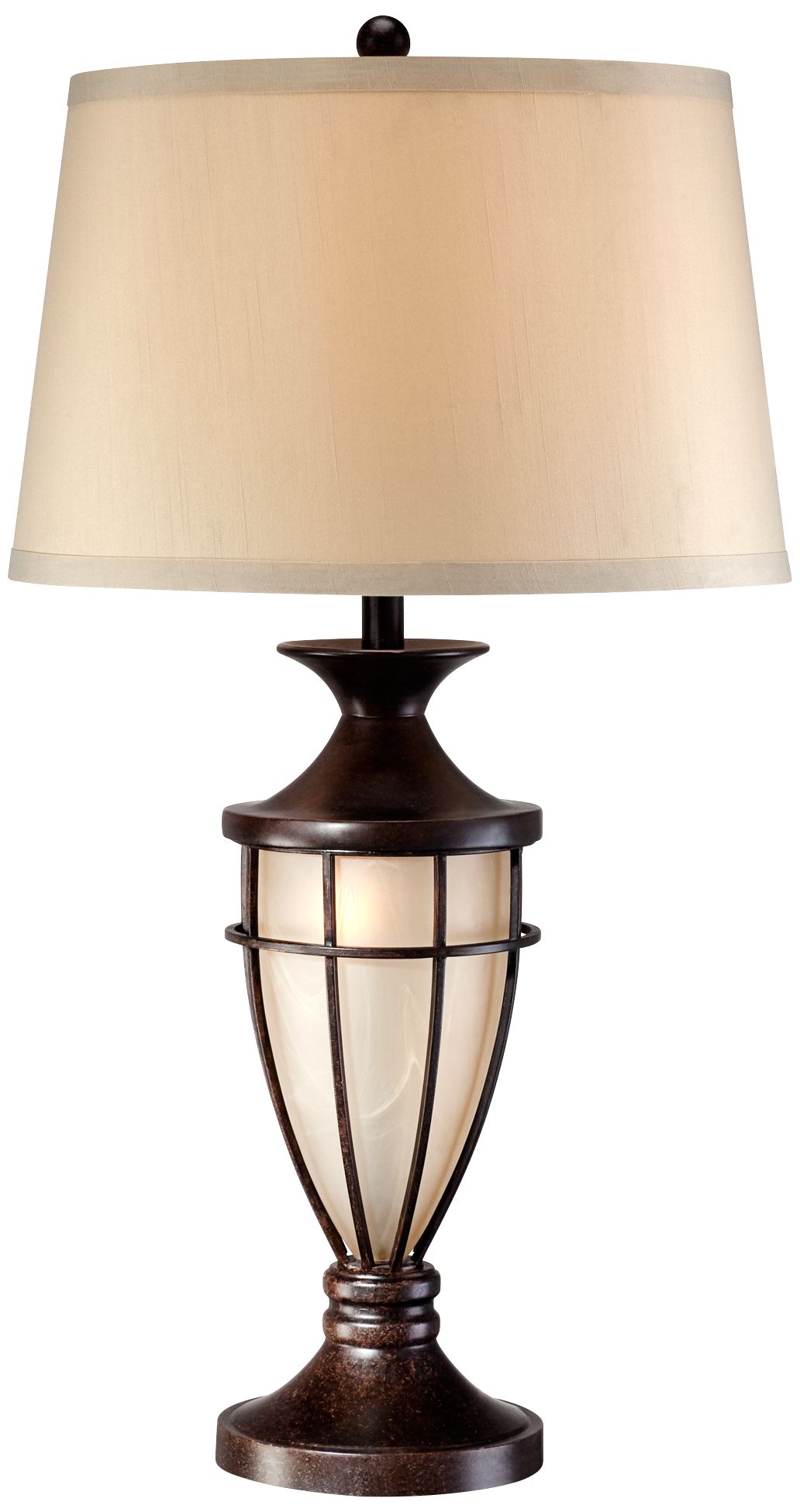Franklin Iron Mission Cage 33" Night Light Table Lamp with Dimmer