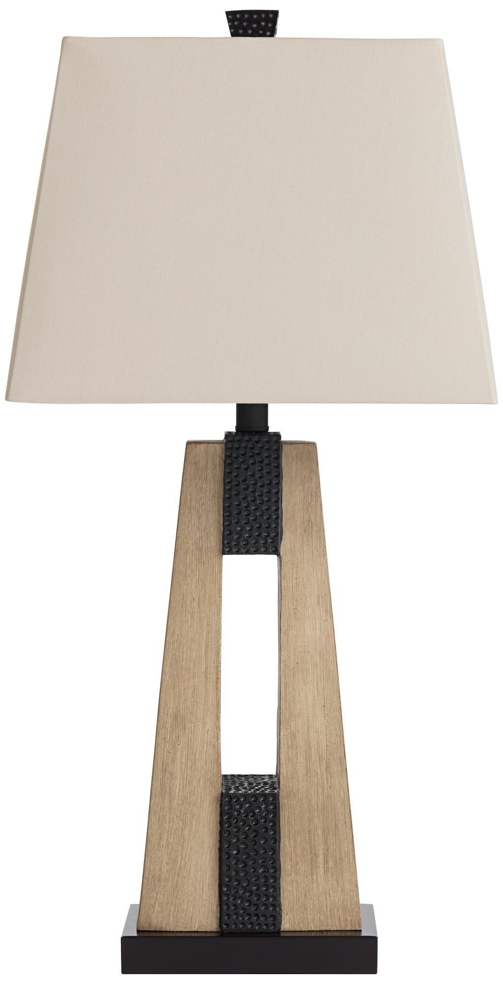 Franklin Iron Mitchell 27" Rustic Column USB Table Lamps Set of 2