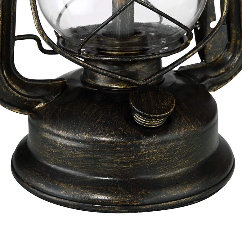 Image 5 Franklin Iron Murphy 23 inch Weathered Bronze Miner Lantern Table Lamp more views