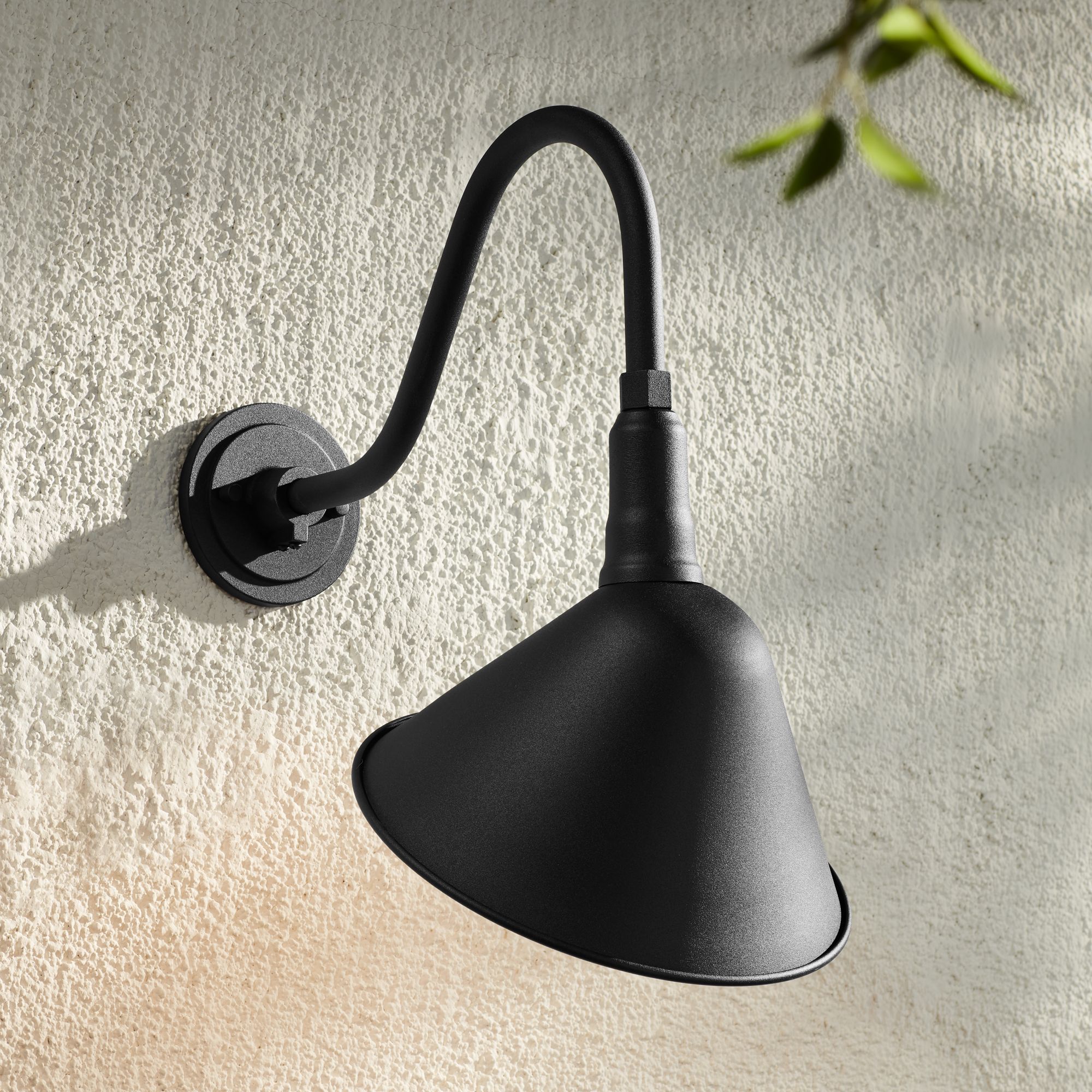 Franklin Iron Neihart 18 1/4" High Rustic Black RLM Outdoor Wall Light in scene