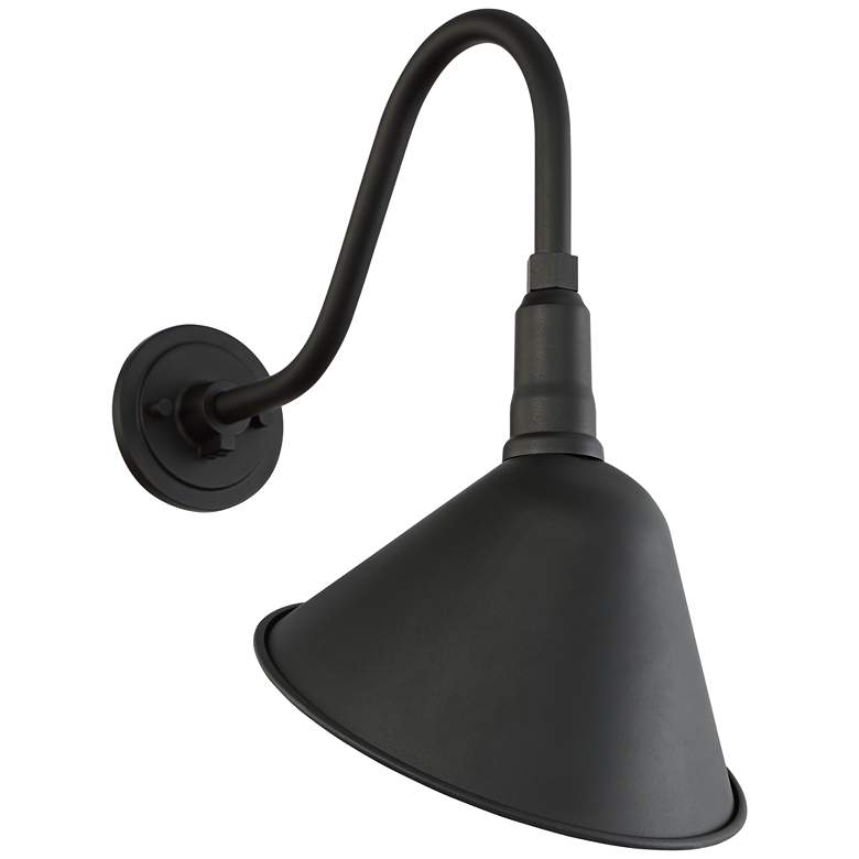 Image 3 Franklin Iron Neihart 18" High Rustic Black RLM Outdoor Wall Light