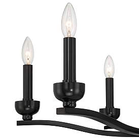 Image3 of Franklin Iron Norwell 27 1/2" Semi Gloss Black 6-Light Chandelier more views