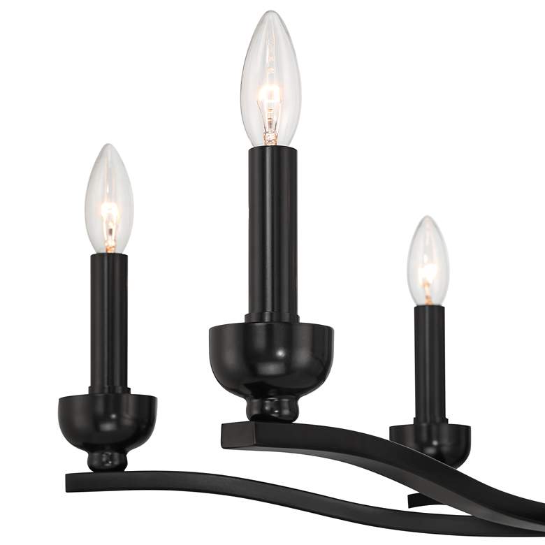 Image 3 Franklin Iron Norwell 27 1/2 inch Semi Gloss Black 6-Light Chandelier more views