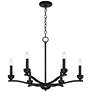 Watch A Video About the Franklin Iron Norwell Semi Gloss Black 6 Light Chandelier